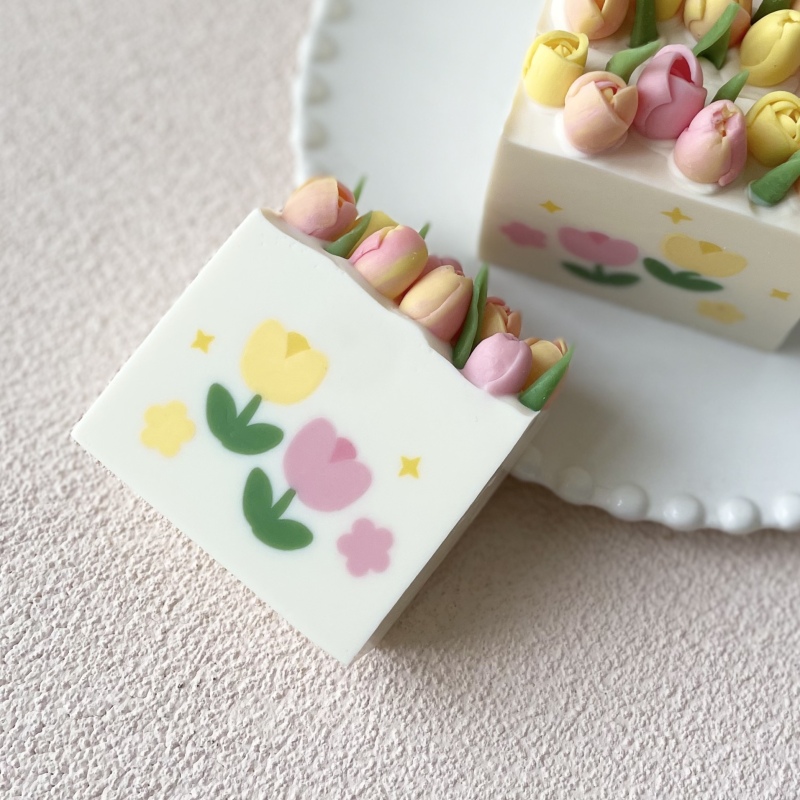 Soap Making Hobby - 꽃 튤립 패턴 클레이 압출기 디스크