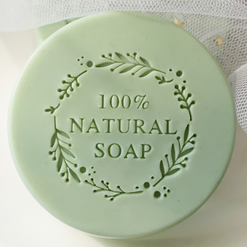 Soap Making Websites - 100% 천연 비누 글자 꽃 라운드