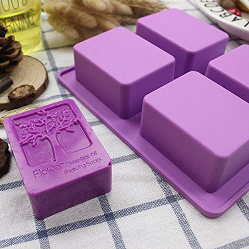 Soap Making Essentials - 직사각형 생활 나무 실리콘 비누 금형