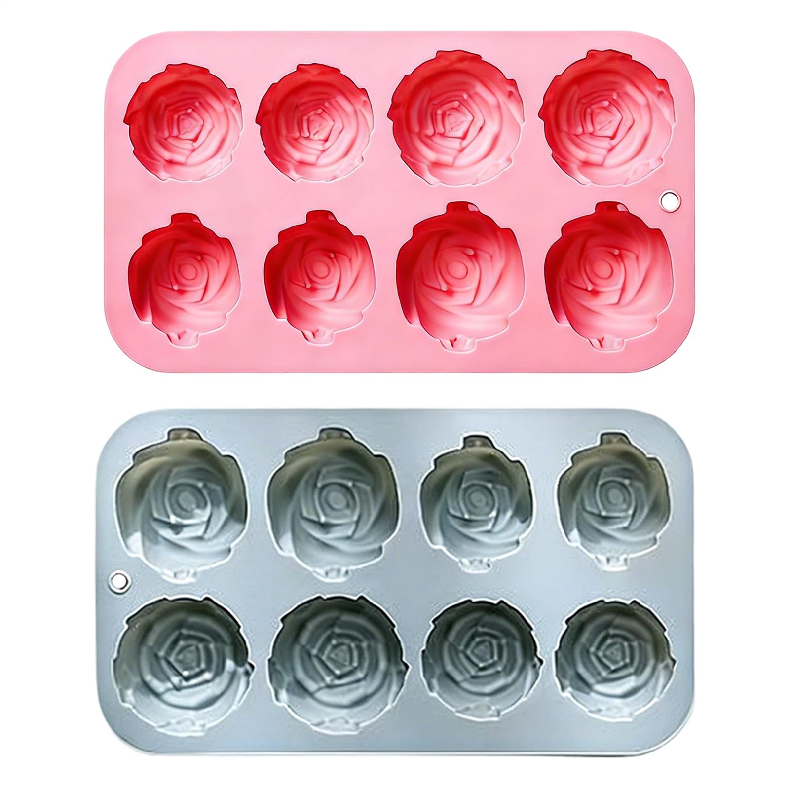 Soap Making Silicone Molds - 8구 장미꽃 실리콘 몰드 수제 비누