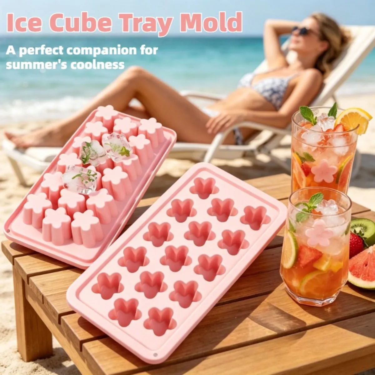 Soap Making Websites - 1개의 꽃 모양 얼음틀(뚜껑 포함) 파티,