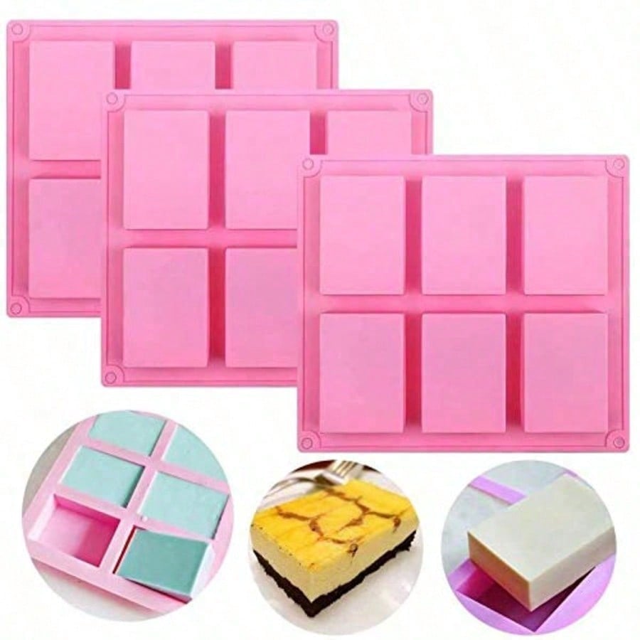 Soap Making Silicone Molds - 1-2팩 6구 DIY 실리콘 몰드, 핸드메이드