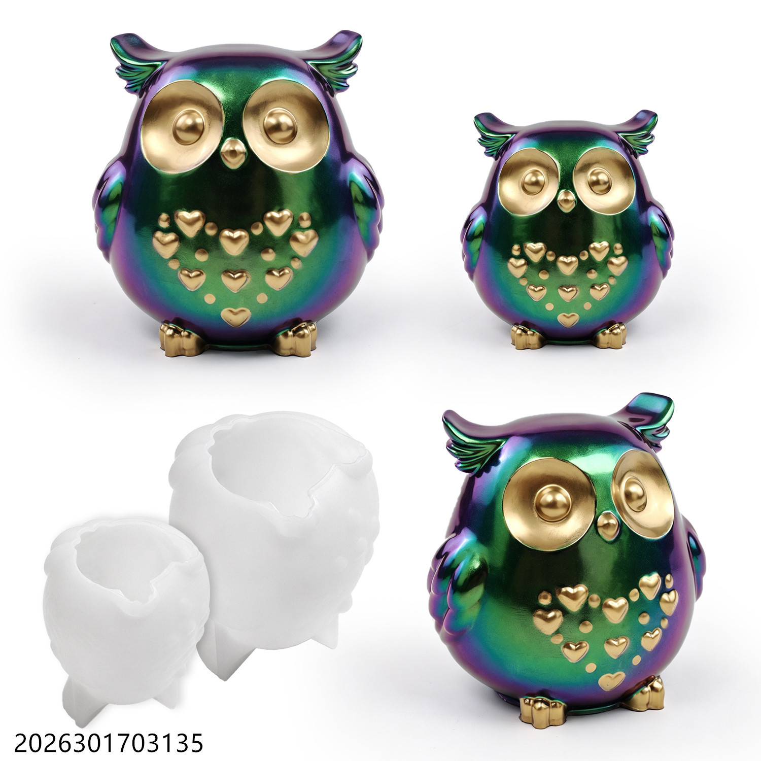 Soap Making Accessories - 올빼미 실리콘 몰드 3D 새 모양