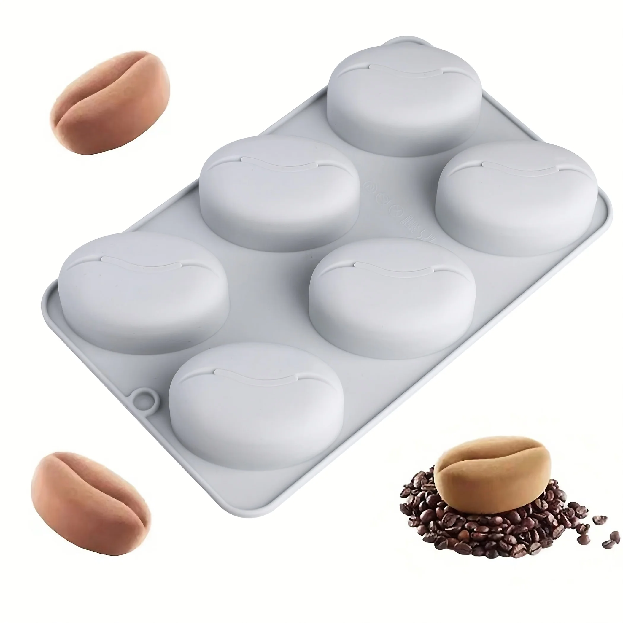 Soap Making Silicone Molds - 커피콩 모양 실리콘 몰드 - 초콜릿,