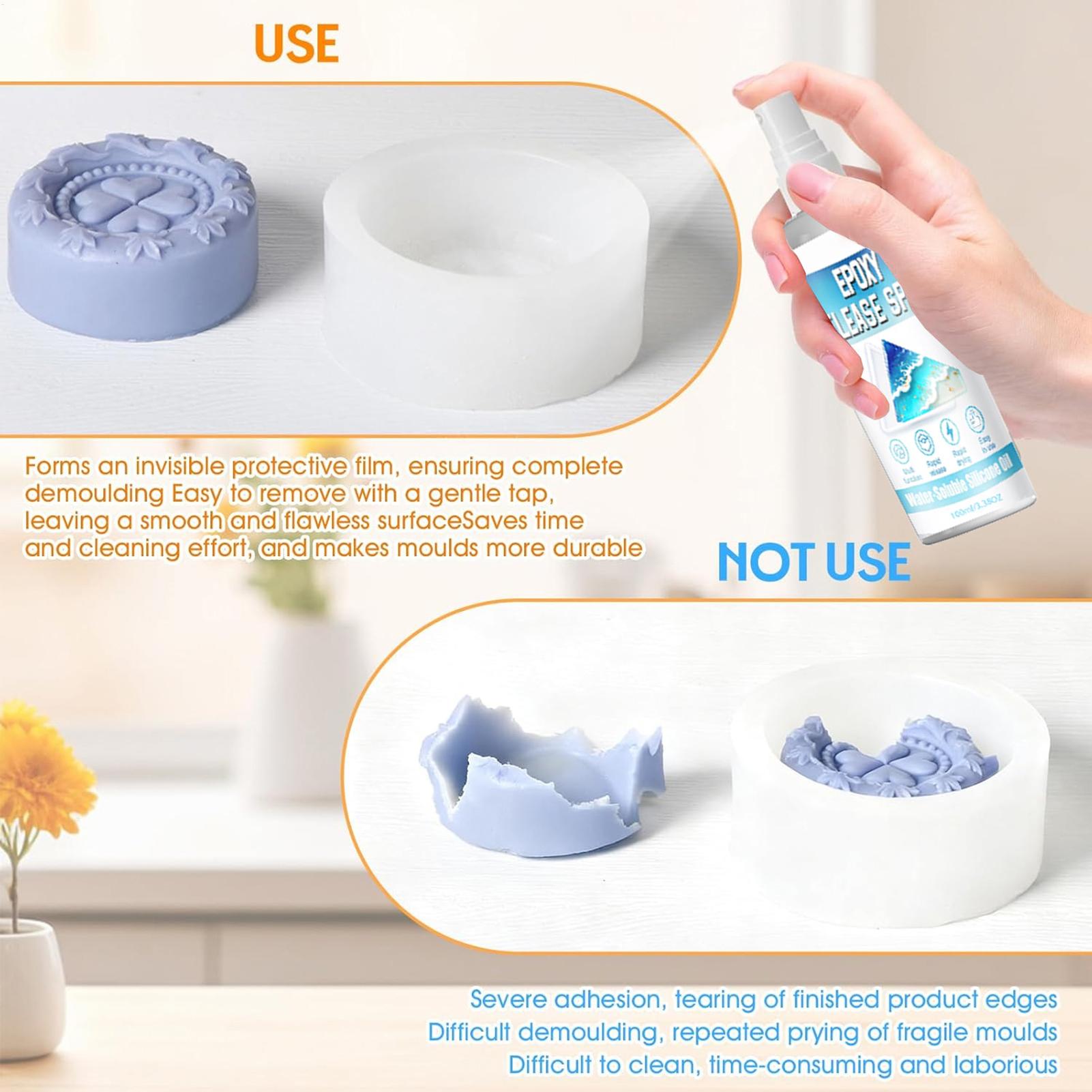실리콘 이형 스프레이 에폭시 이형 스프레이 강력한 몰드 - Soap Making Accessories 리뷰 및 가격