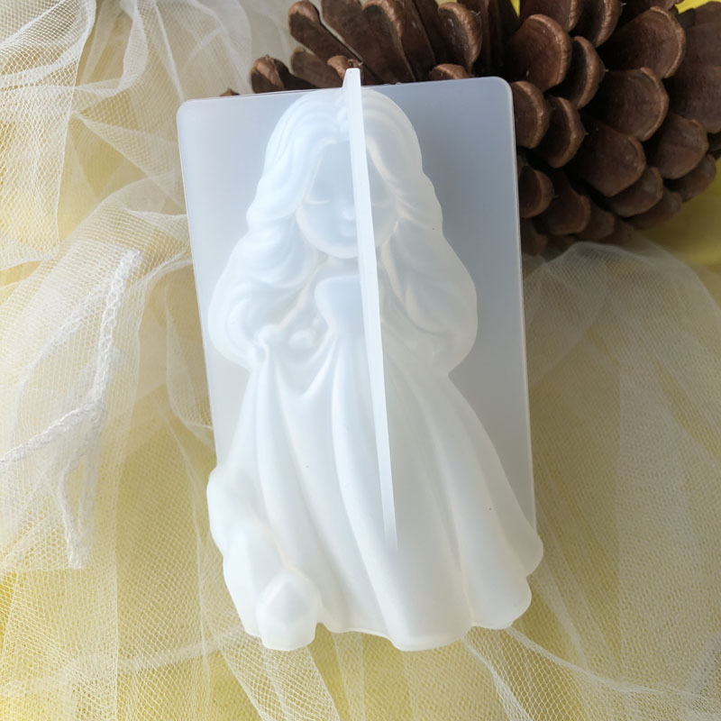 3D 귀여운 공주 실리콘 양초 금형 천사 소녀 비누 수 - Soap Making Ideas 리뷰 및 가격