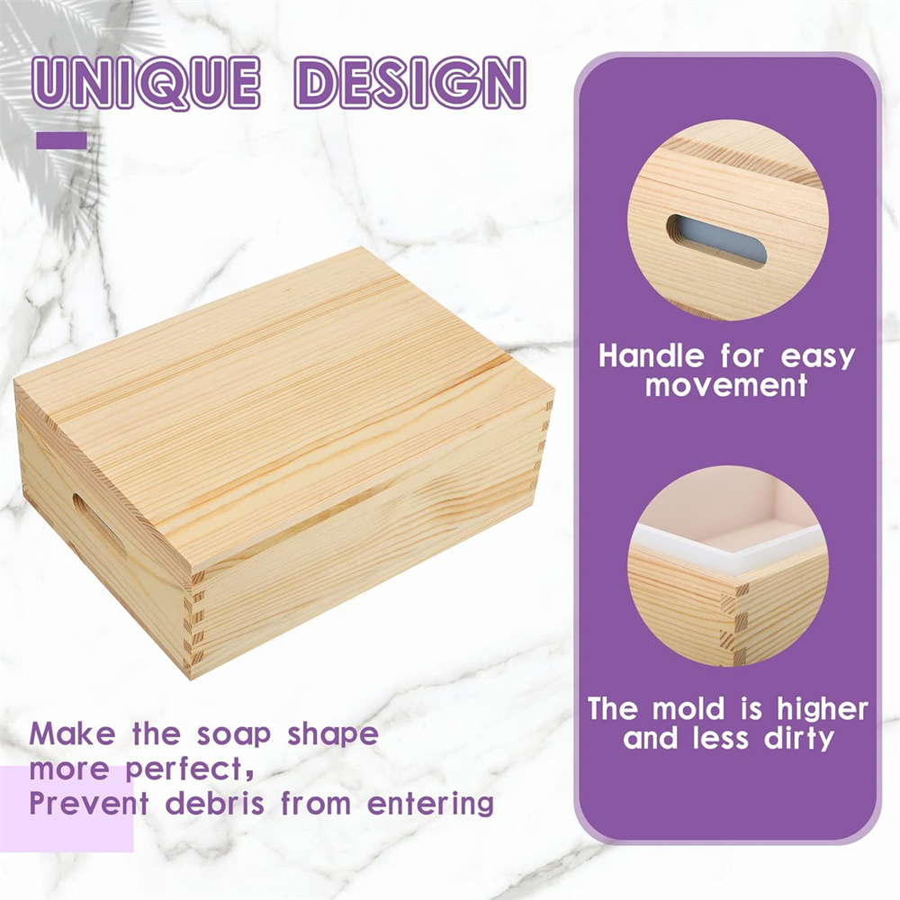 대형 비누 금형 직사각형 실리콘 라이너 금형 나무 상자 - Soap Making Accessories 리뷰 및 가격