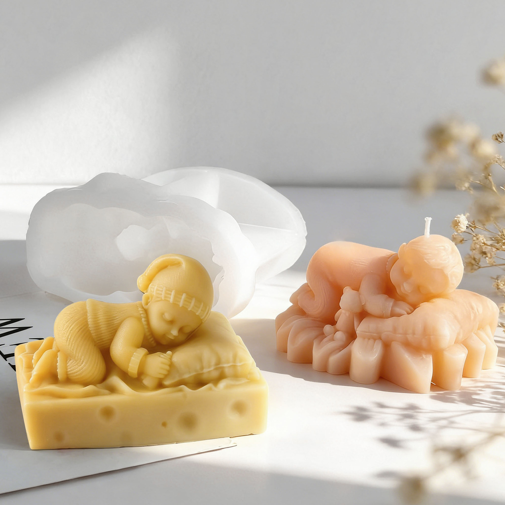 DIY 잠자는 아기 실리콘 캔들 몰드 수제 아로마 석고 - Soap Making At Home 리뷰 및 가격