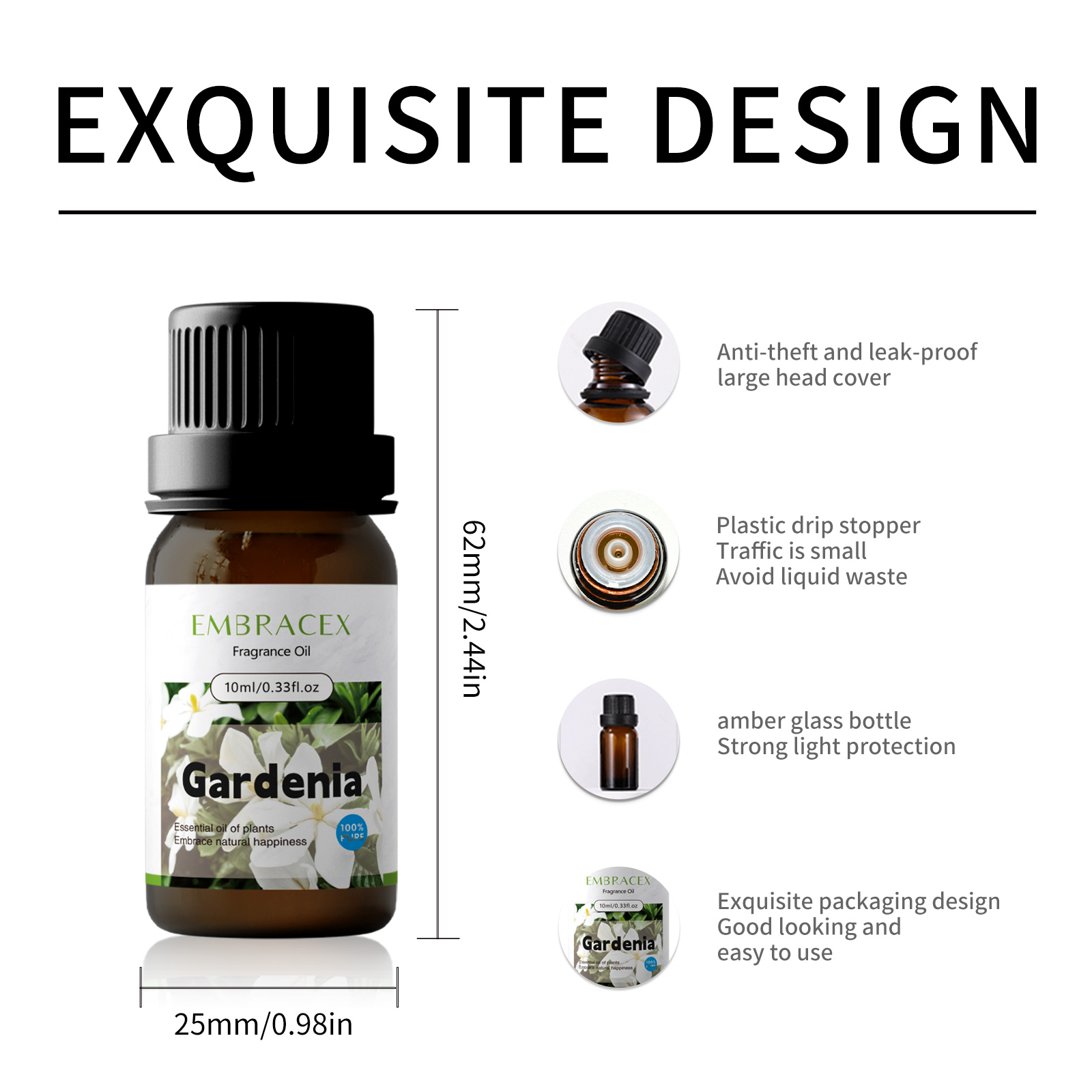 10ml 가드니아 에센셜 오일 마사지 오일 꽃 향기 오 - Soap Making Oils 리뷰 및 가격