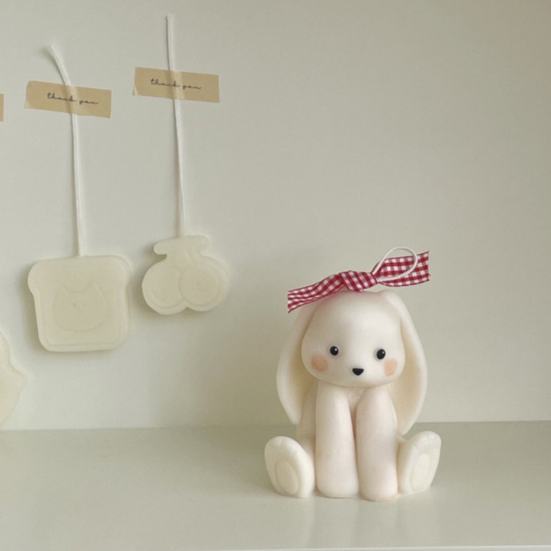 앉아 토끼 실리콘 양초 금형 3D 귀여운 토끼 동물 석 - Soap Making At Home 리뷰 및 가격