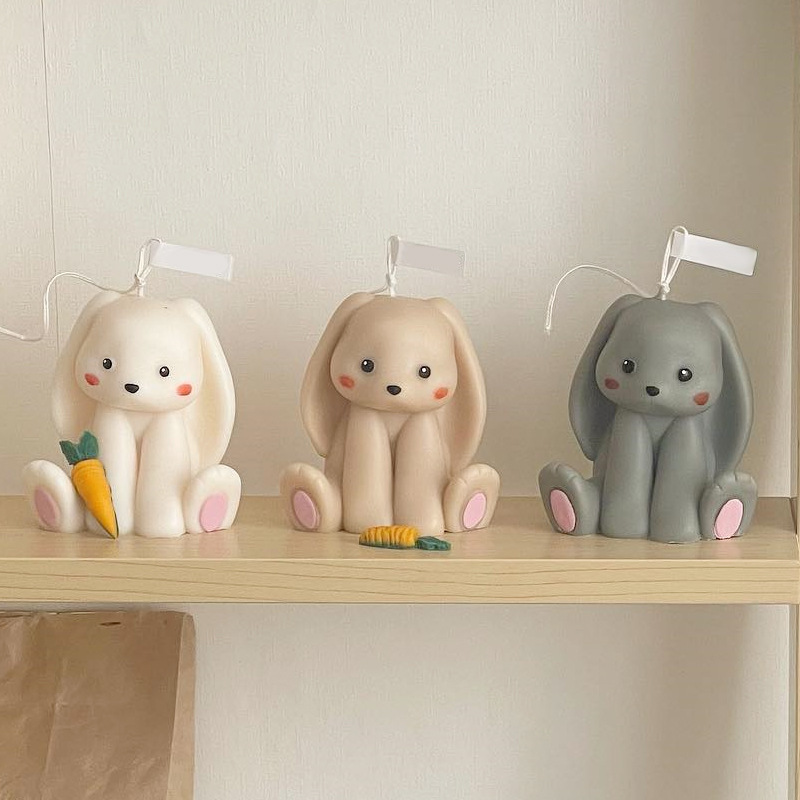 앉아 토끼 실리콘 양초 금형 3D 귀여운 토끼 동물 석 - Soap Making At Home 리뷰 및 가격