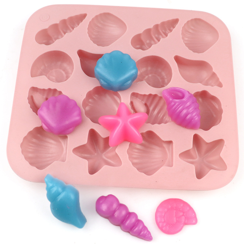 해양 테마 실리콘 몰드 바다 동물 물고기 소라 껍질 초 - Soap Making Websites 리뷰 및 가격