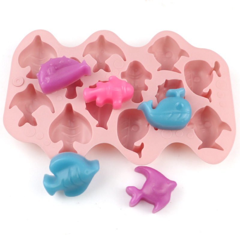 해양 테마 실리콘 몰드 바다 동물 물고기 소라 껍질 초 - Soap Making Websites 리뷰 및 가격