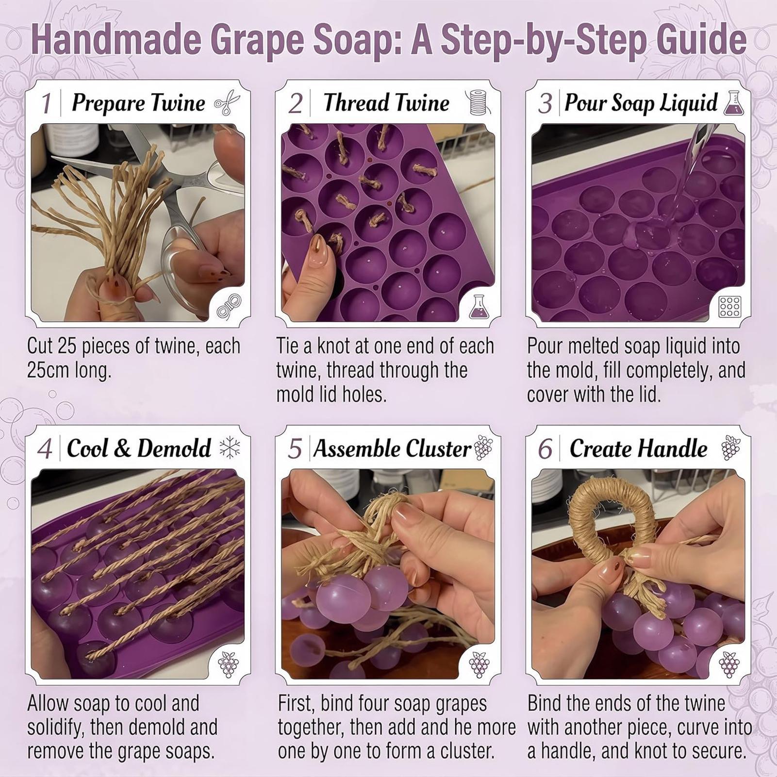 포도 비누 몰드 이지 릴리스 식품 등급 공예 몰드(황마 - Soap Making Kit For Kids 리뷰 및 가격