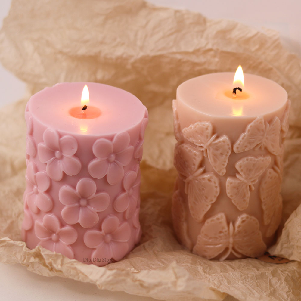 꽃 나비 원주형 실리콘 양초 금형 DIY 파도 비누 수 - Soap Making For Beginners 리뷰 및 가격