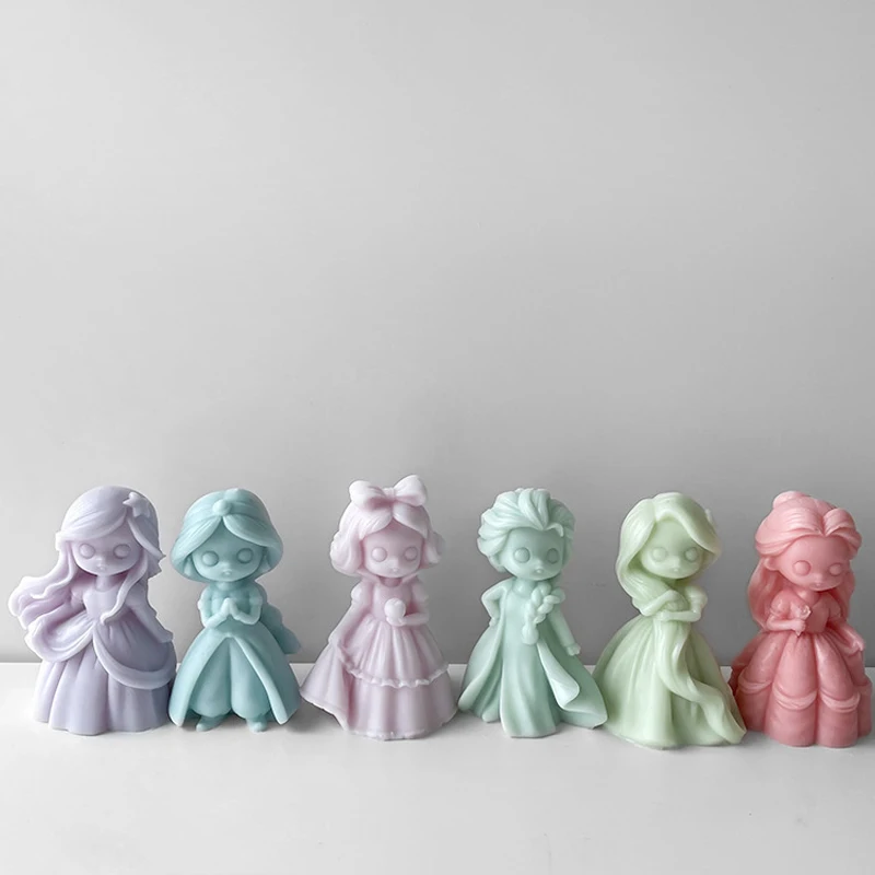 6 공주 인형 실리콘 캔들 몰드, 3D 소녀 초상화 석 - Soap Making For Beginners 리뷰 및 가격