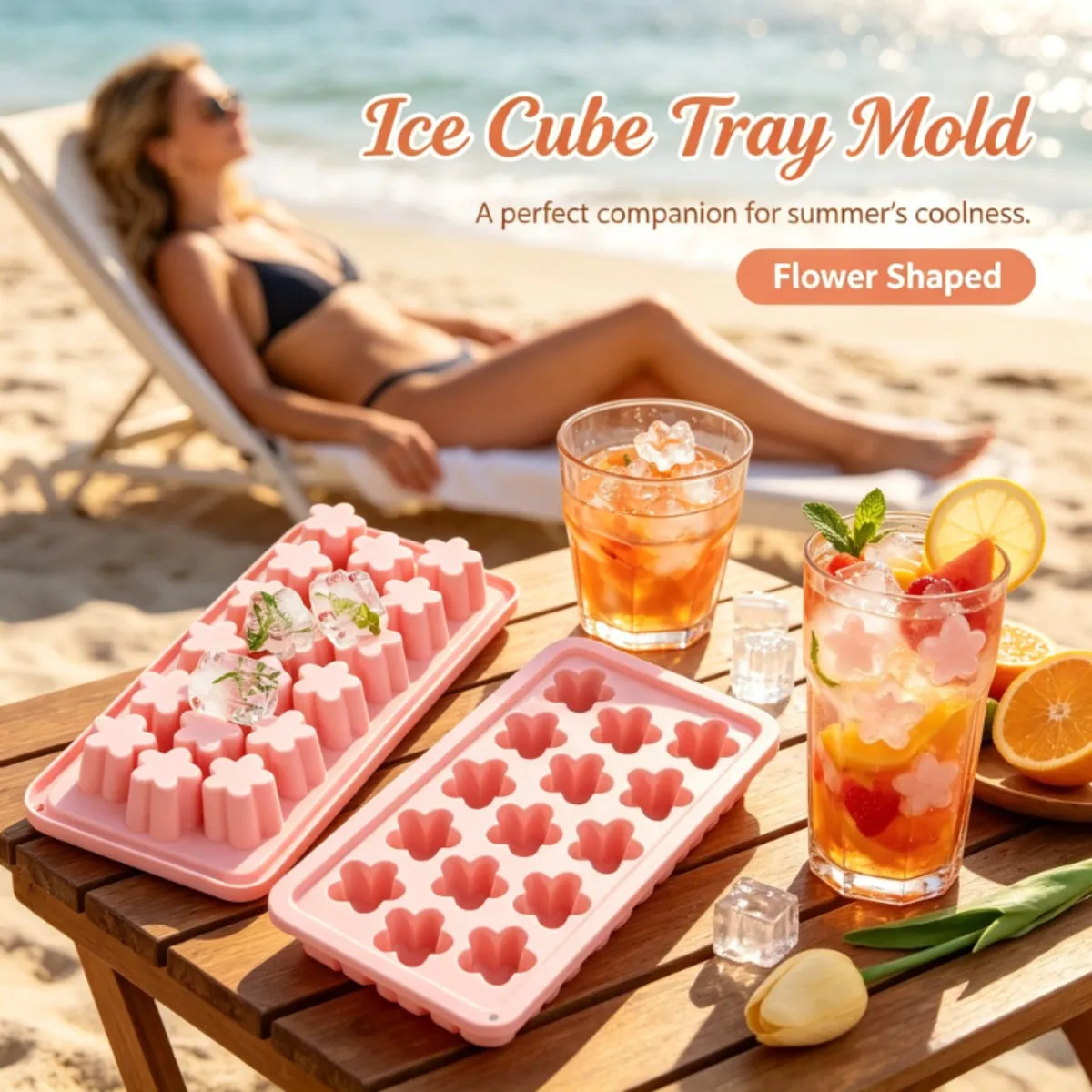 1개의 꽃 모양 얼음틀(뚜껑 포함) 파티, 가정용, 벚 - Soap Making Websites 리뷰 및 가격