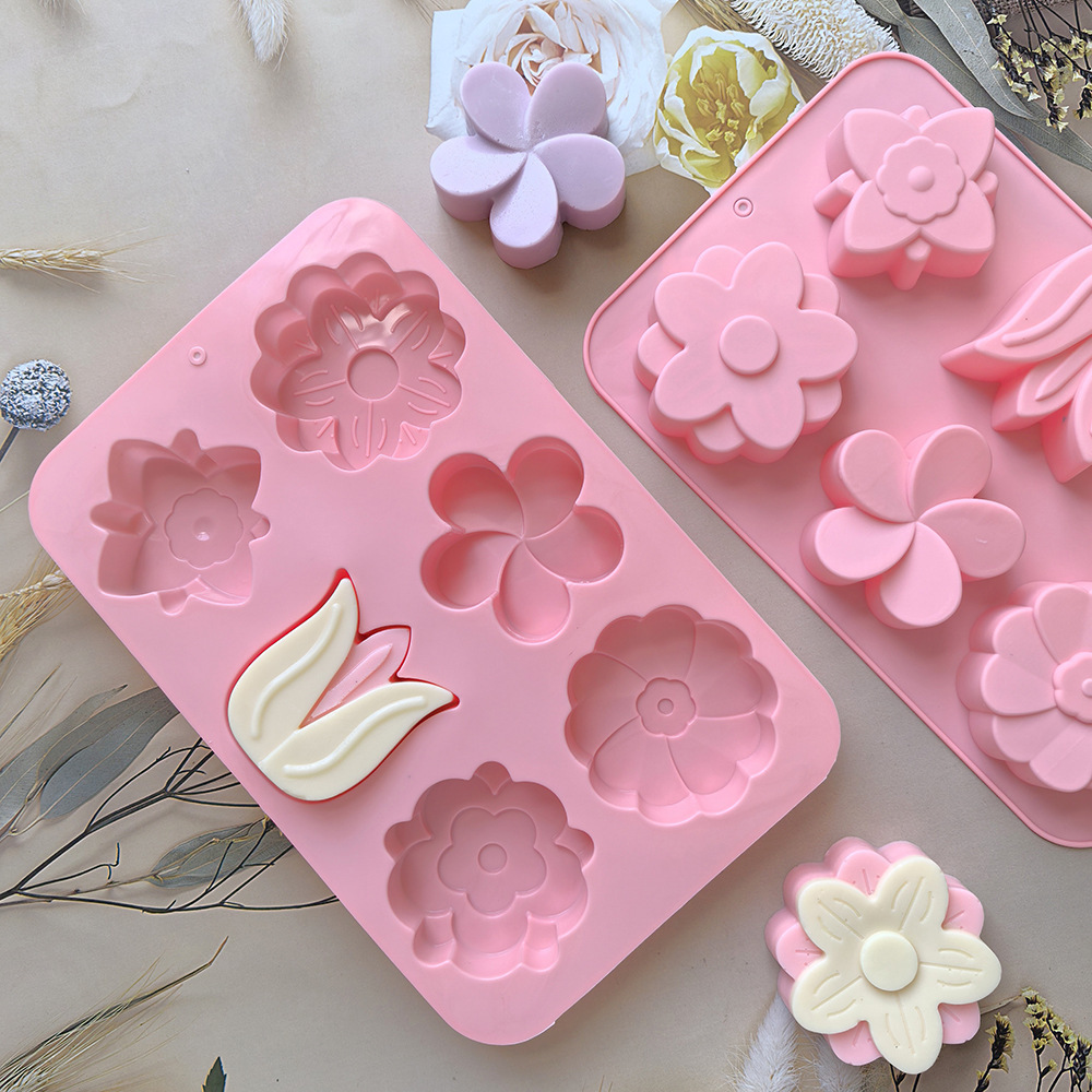 다양한 꽃 모양 실리콘 몰드, 비누 및 양초 제작, 케 - Soap Making Accessories 리뷰 및 가격