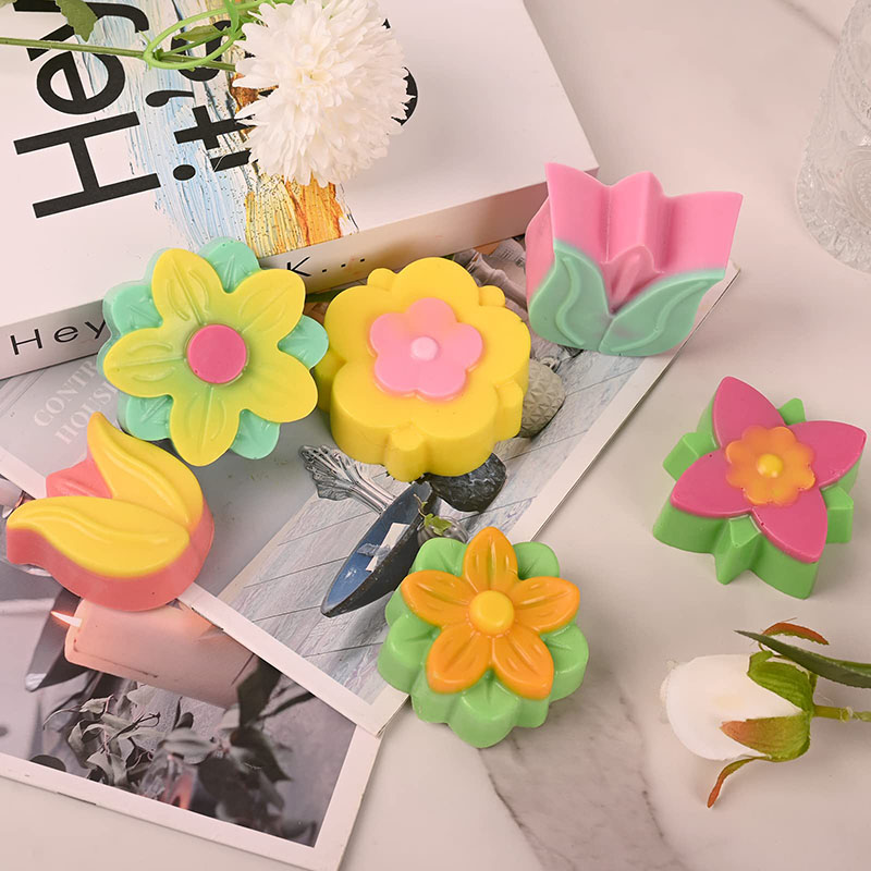 실리콘 꽃 케이크 금형 6 캐비티 다른 꽃 튤립 초콜릿 - Soap Making Websites 리뷰 및 가격