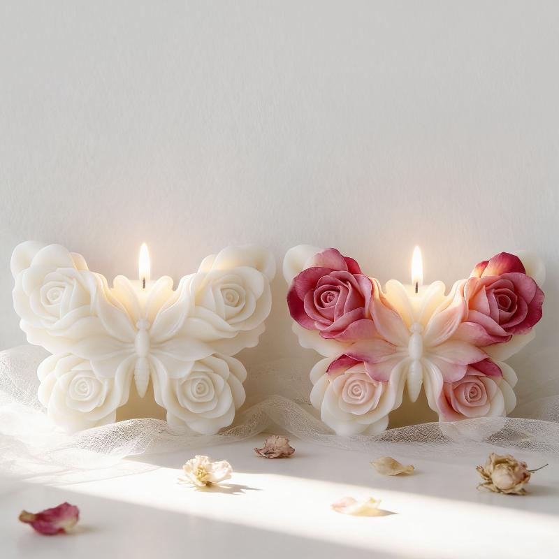 DIY 장미 나비 모양 실리콘 몰드 수제 아로마 캔들  - Soap Making Ideas 리뷰 및 가격