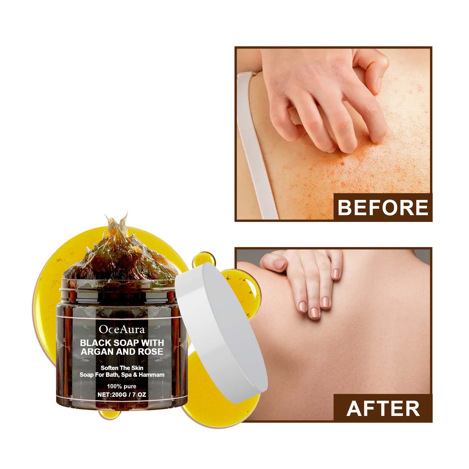 오세아우라 블랙솝 아르간&로즈 블랙 벨디솝 각질제거 바 - Soap Making Oils 리뷰 및 가격