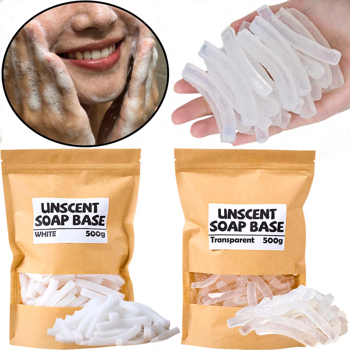 500g 투명 흰색 비누 베이스 DIY 아로마 비누 만 - Soap Making Raw Material 리뷰 및 가격
