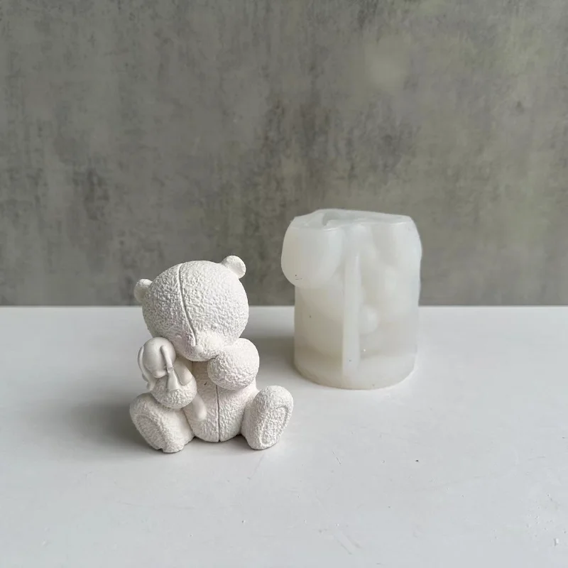 짠 곰 촛불 실리콘 몰드 3D 곰 아로마 테라피 석고  - Soap Making For Beginners 리뷰 및 가격