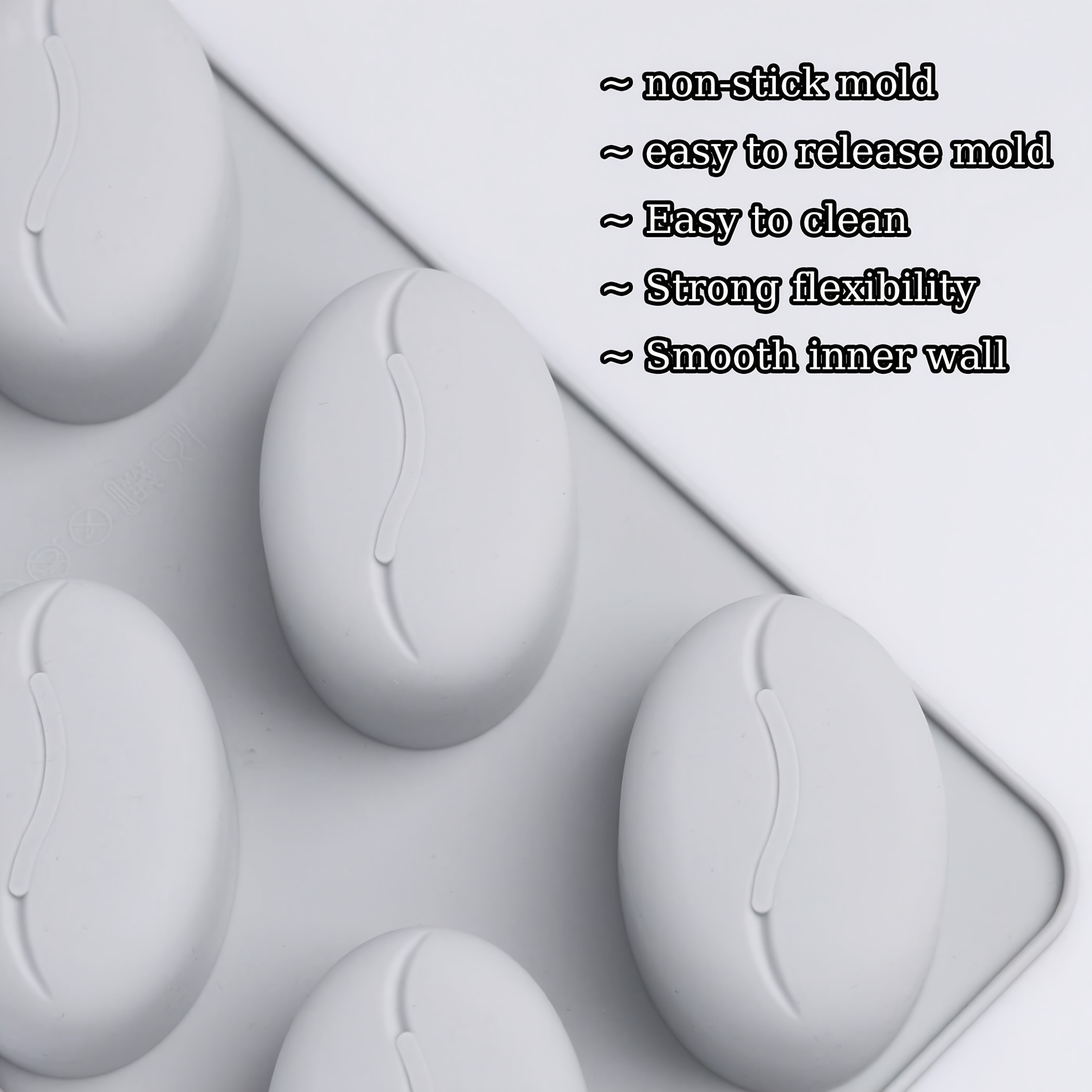 커피콩 모양 실리콘 몰드 - 초콜릿, 사탕, 쿠키, 비 - Soap Making Silicone Molds 리뷰 및 가격
